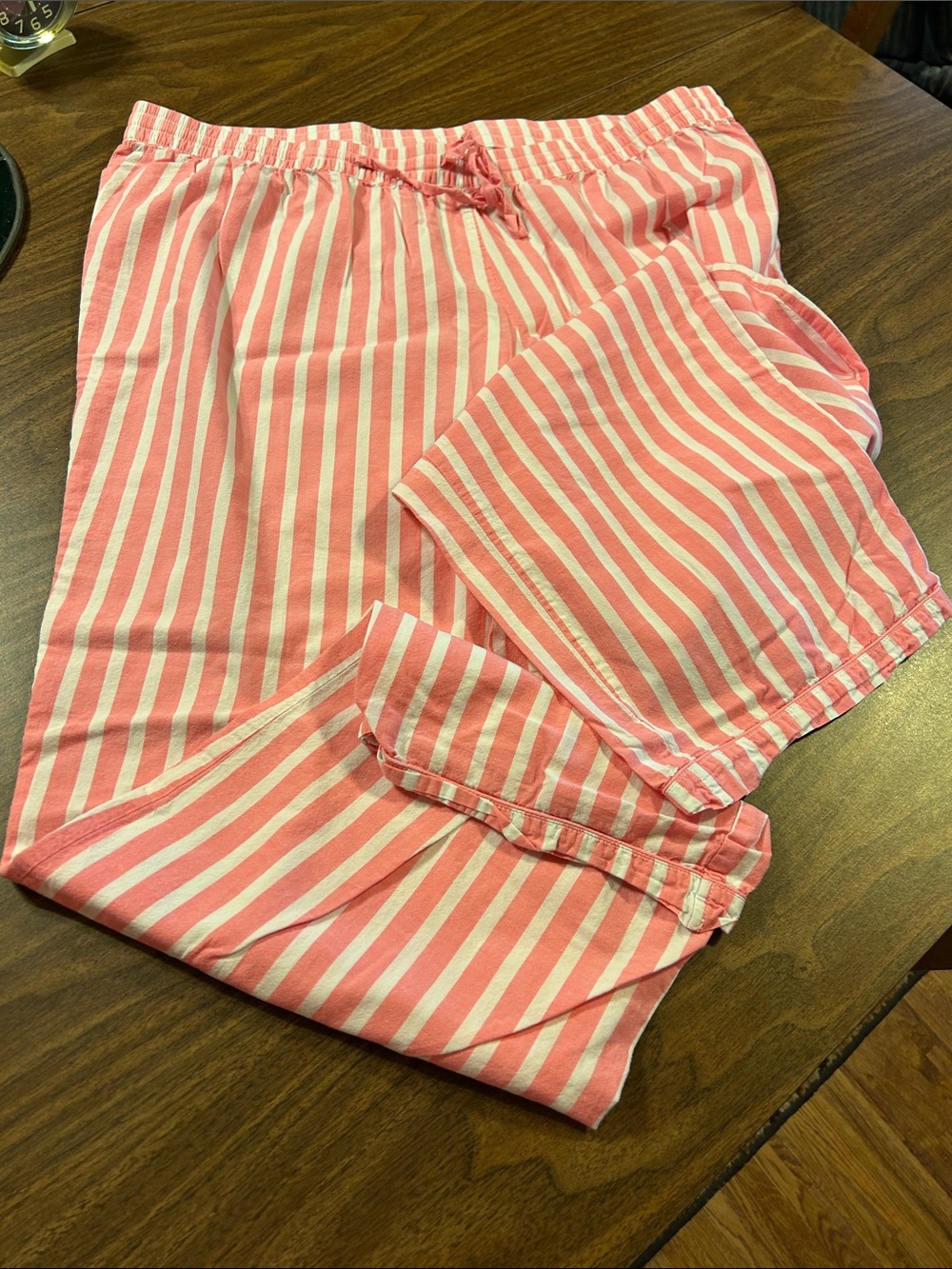 Secret Treasures Pink and White Striped Kids Pajama Bottoms